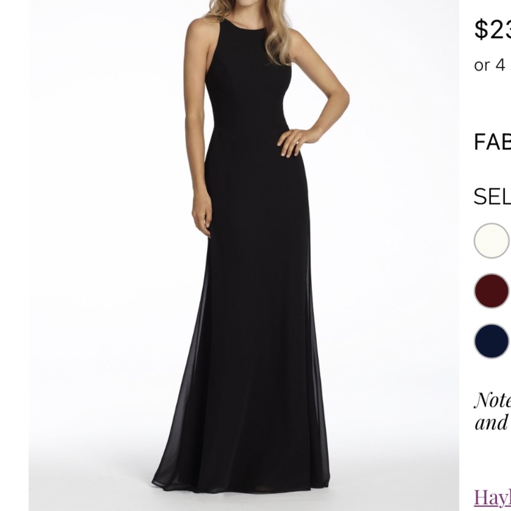 Hayley Paige 5714 Black Bridesmaids Dress